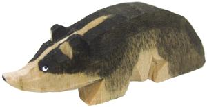 Kunstgewerbliche Schnitzterein Emil Helbig Dachsjunges schleichend  (Kunstgewerbliche Schnitzterein Emil Helbig 09-53 J) Dachsjunges, schleichend